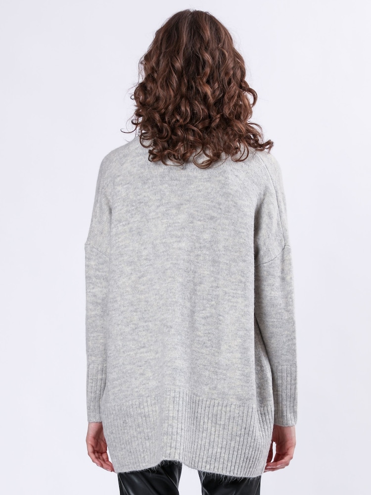 Religion Grey Wild Cardigan In Soft Rock N Roll Yarn - Image 6 of 6
