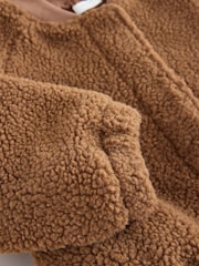 Brown Sausage Dog Borg Fleece Bomber Jacket (3mths-8yrs) - Image 11 of 11