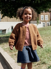 Brown Sausage Dog Borg Fleece Bomber Jacket (3mths-8yrs) - Image 2 of 11
