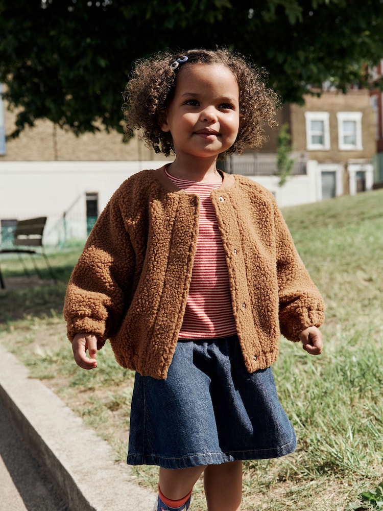 Brown Sausage Dog Borg Fleece Bomber Jacket (3mths-8yrs) - Image 2 of 11