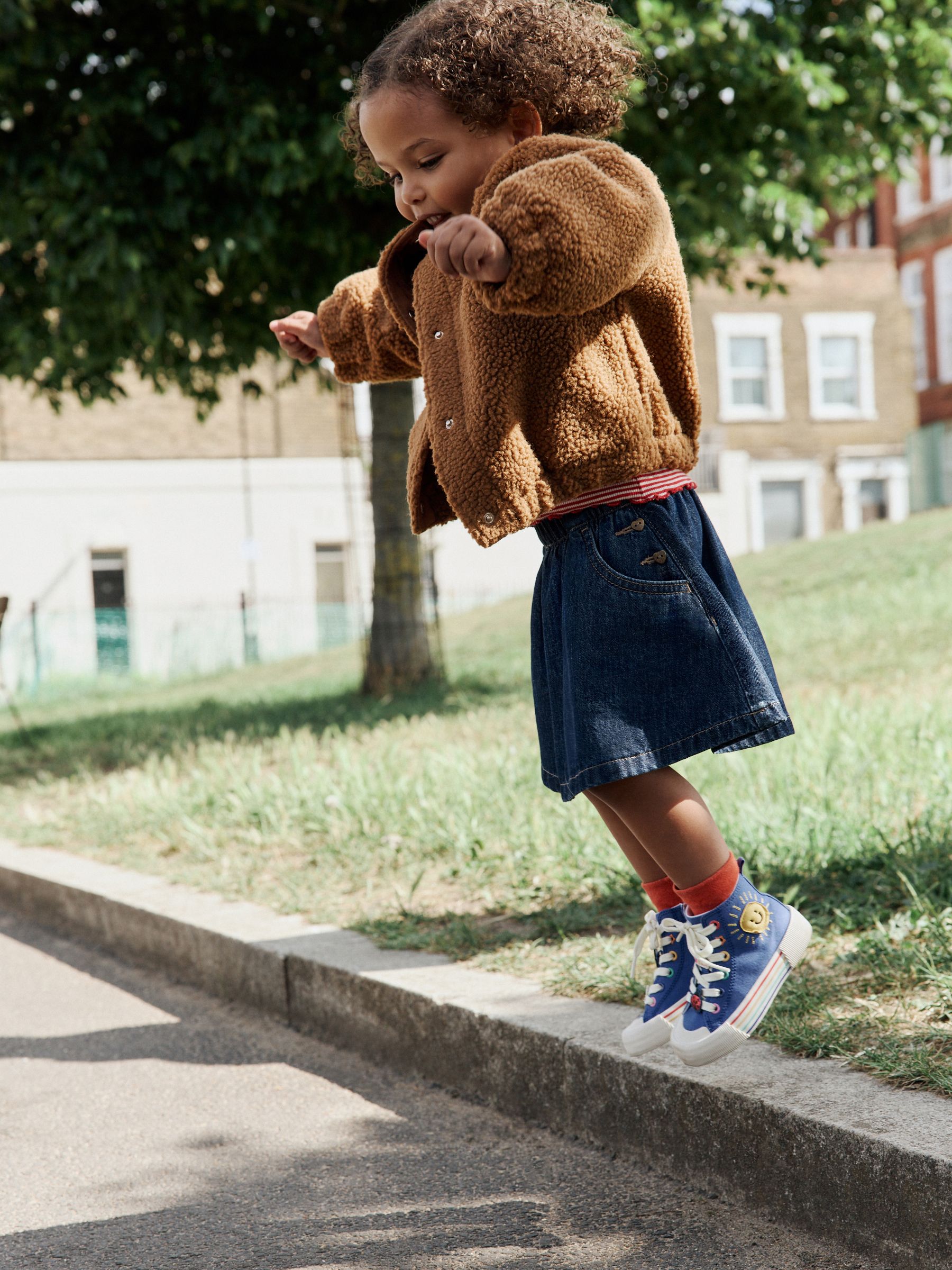 Buy Brown Sausage Dog Borg Fleece Bomber Jacket (3mths-8yrs) from