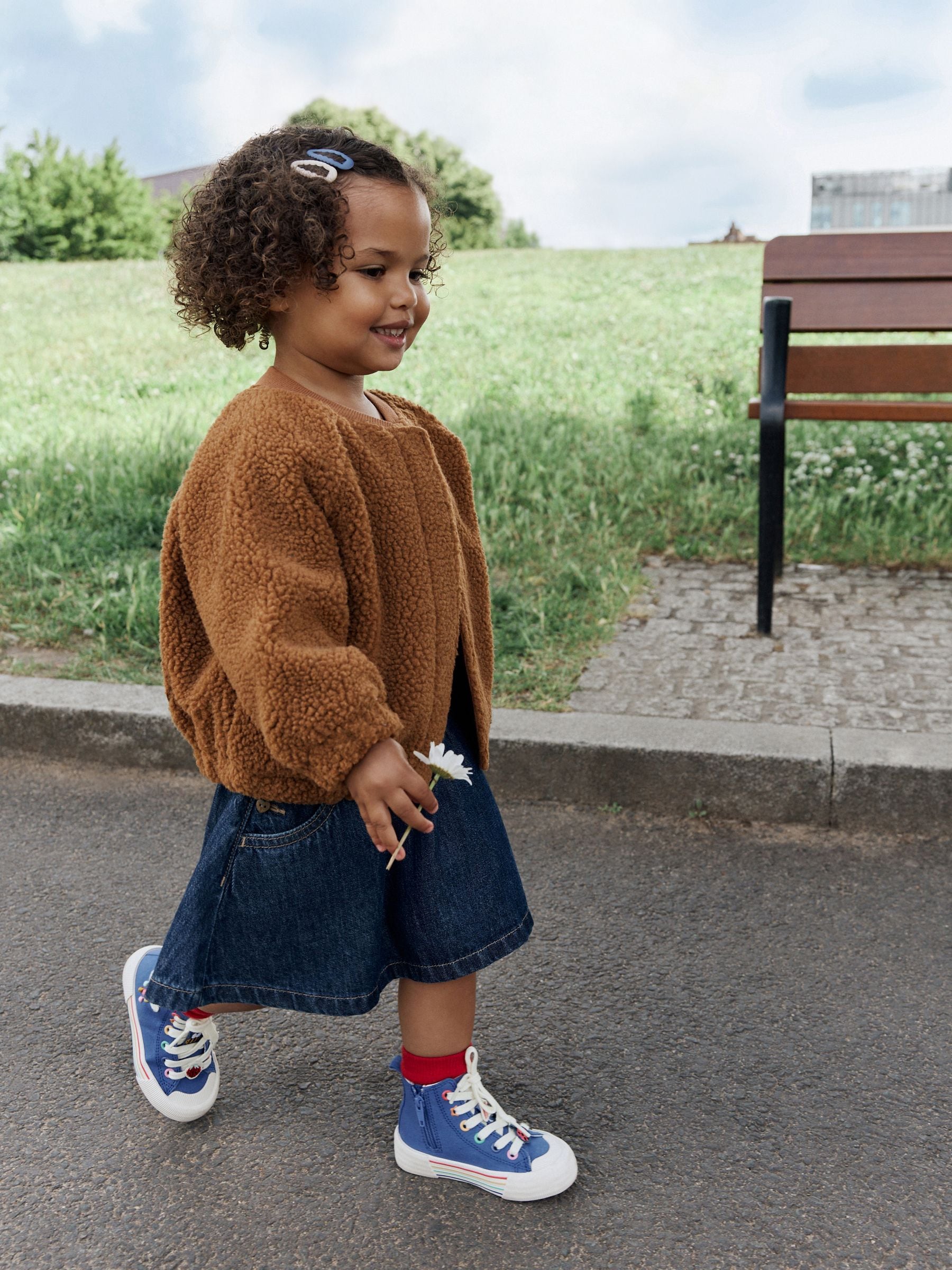 Buy Brown Sausage Dog Borg Fleece Bomber Jacket (3mths-8yrs) from