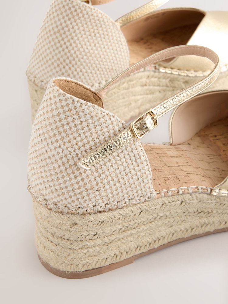 Gold Standard/Wide Fit Forever Comfort® Closed Toe Platform Espadrille Wedges - Image 5 of 5