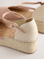Pink Standard/Wide Fit Forever Comfort® Closed Toe Platform Espadrille Wedges - Image 7 of 7