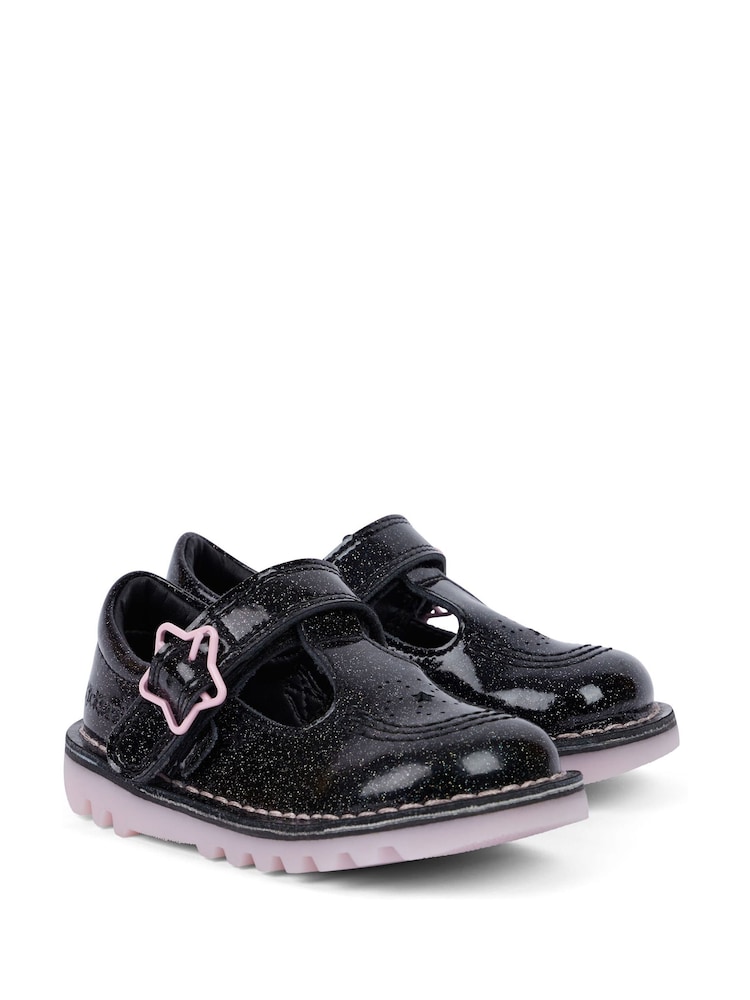 Kickers Black T-Bar Galactic Shoes - Image 1 of 4