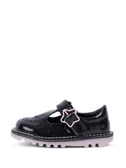 Kickers Black T-Bar Galactic Shoes - Image 2 of 4