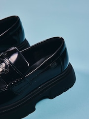 Kickers Black Kenzi Patent Leather Loafers - Image 6 of 9