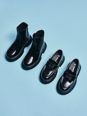 Kickers Black Kenzi Patent Leather Loafers - Image 9 of 9