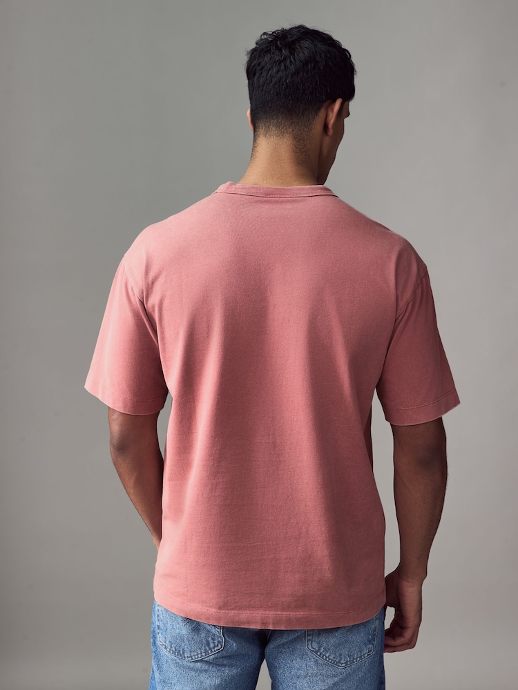 HUGO Pink Hugo Logo Print 100% Cotton Jersey Relaxed-Fit T-Shirt - Image 2 of 4