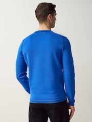 BOSS Blue Logo Cotton Blend Jumper - Image 2 of 4