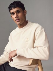BOSS White Terry Sweatshirt - Image 3 of 5