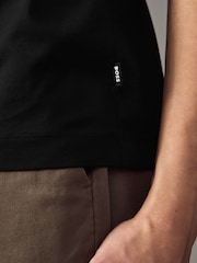 BOSS Black Mercerised 100% Cotton T-Shirt - Image 4 of 5