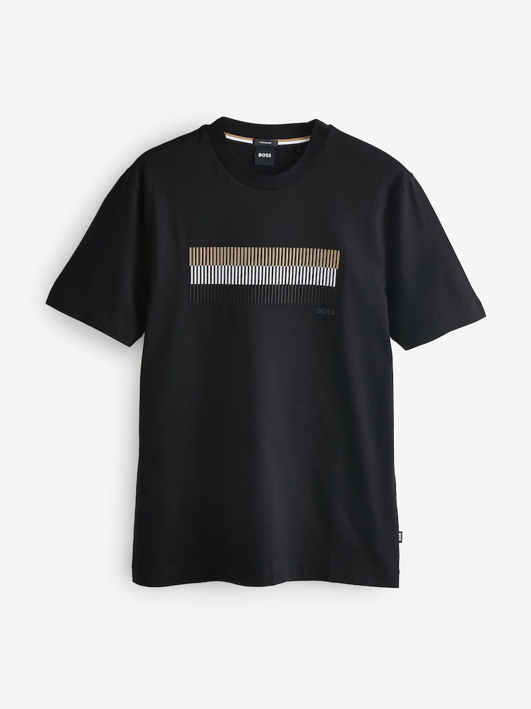 BOSS Black Mercerised 100% Cotton T-Shirt - Image 5 of 5
