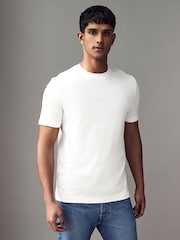 BOSS White Mercerised T-Shirt - Image 1 of 4