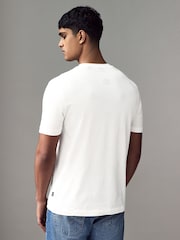 BOSS White Mercerised T-Shirt - Image 2 of 4