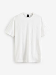 BOSS White Mercerised T-Shirt - Image 4 of 4