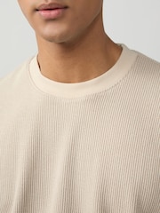 HUGO Waffle Structure Cotton Blend T-Shirt - Imagen 5 de 7