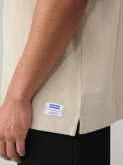 HUGO Waffle Structure Cotton Blend T-Shirt - Imagen 6 de 7