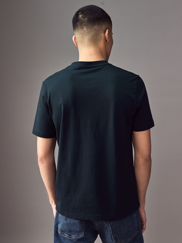 BOSS Blue Seasonal Graphic Print Crew Neck T-Shirt - Image 2 of 4 BOSS Blue Seasonal Graphic Print Crew Neck T-Shirt - Image 2 of 4