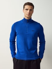 BOSS Blue Logo Cotton Blend Jumper - Image 1 of 4