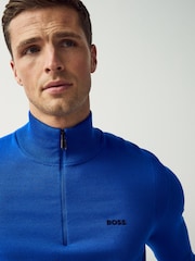 BOSS Blue Logo Cotton Blend Jumper - Image 3 of 4