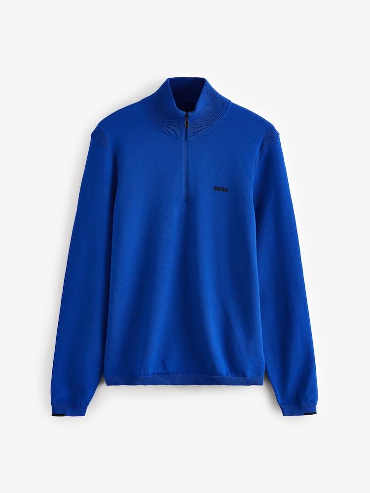 BOSS Blue Logo Cotton Blend Jumper - Image 4 of 4