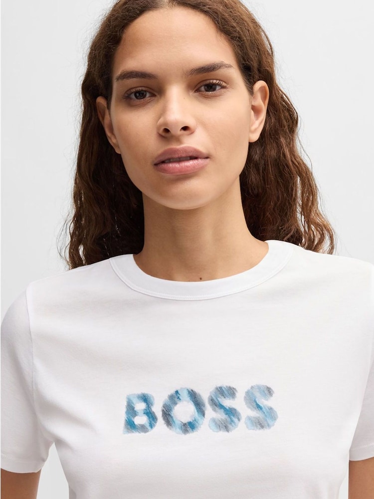 BOSS Seasonal Logo Cotton-Jersey T-Shirt - Imagen 4 de 4
