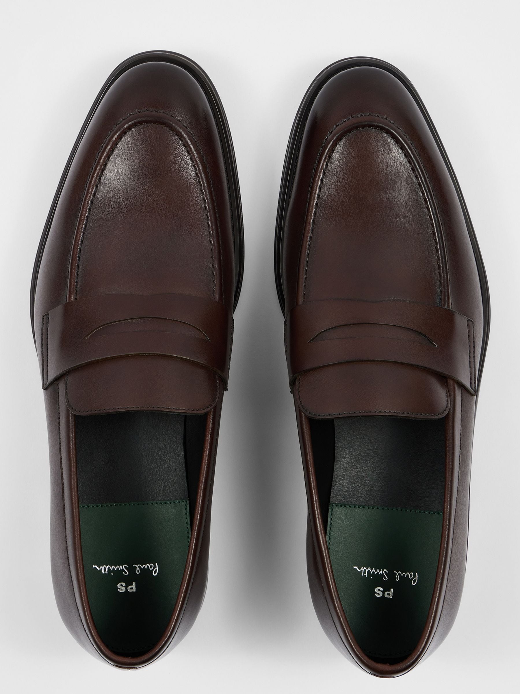 Buy PS Paul Smith Pierce Leather Dark Brown Loafers from Next Malaysia