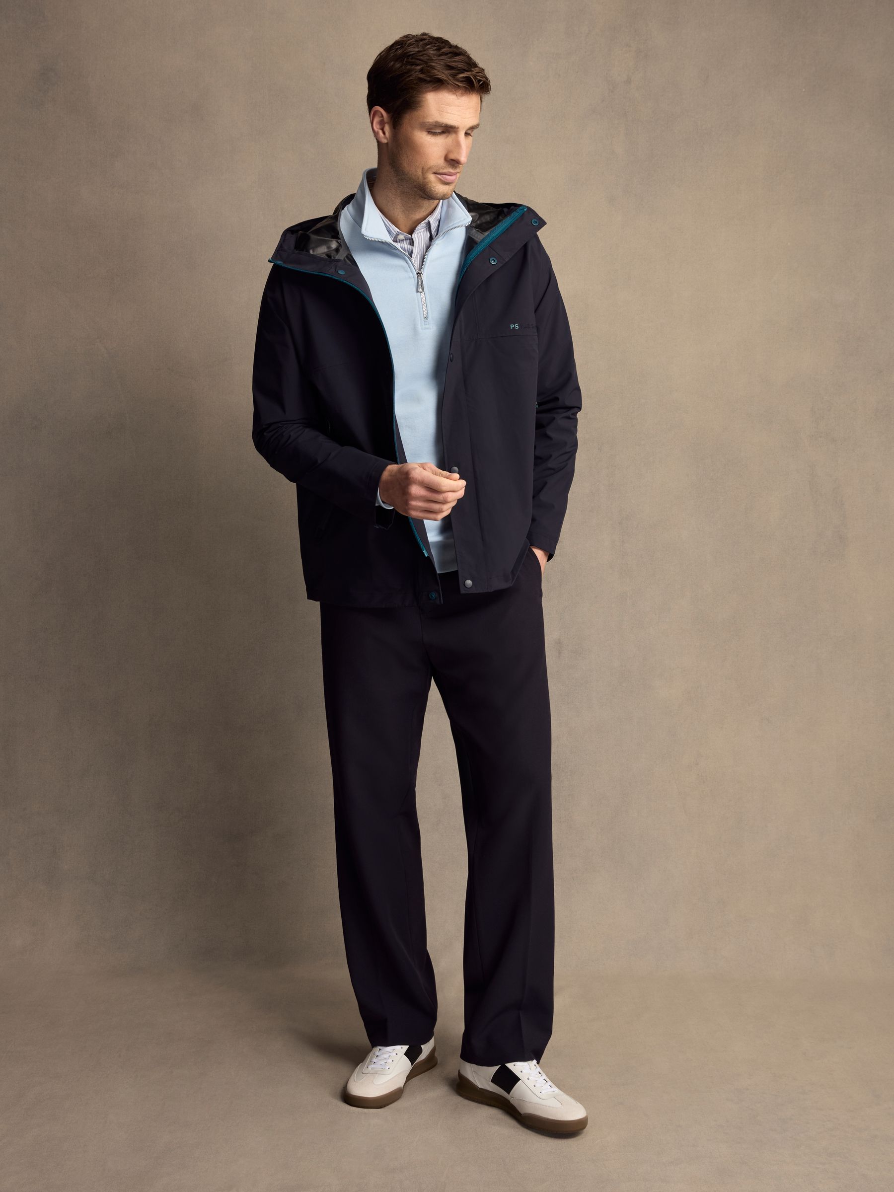 Buy PS Paul Smith Navy Zip Down Hooded Jacket from the Next UK