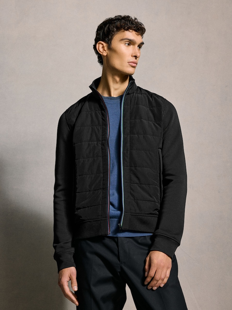 PS Paul Smith Navy Quilted Bomber Jacket - Image 1 of 7