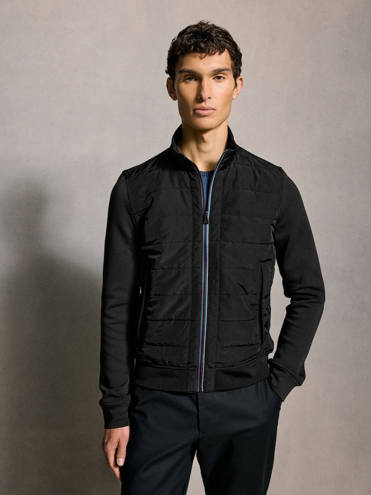 PS Paul Smith Navy Quilted Bomber Jacket - Image 2 of 7
