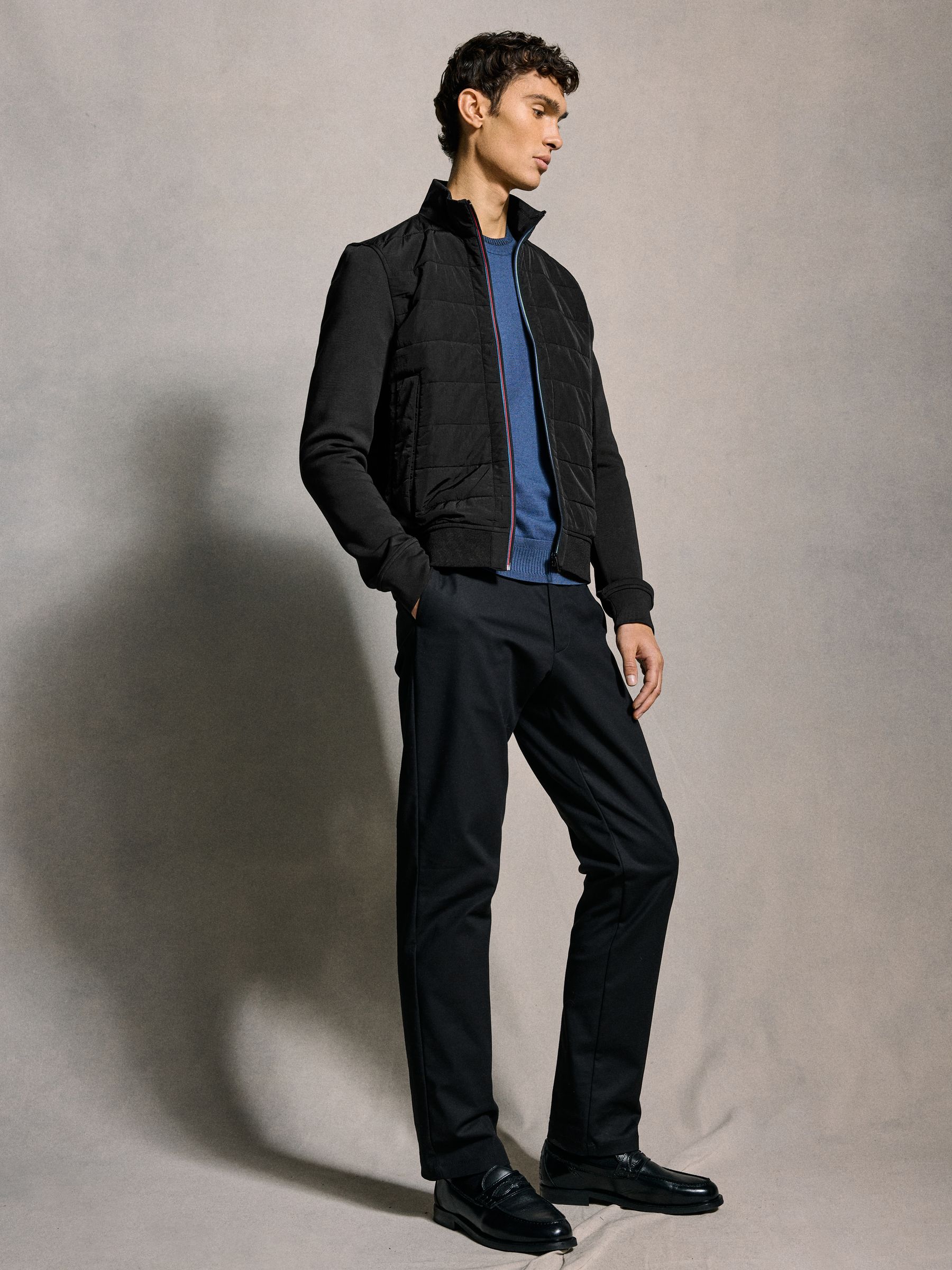 Buy PS Paul Smith Navy Quilted Bomber Jacket from Next USA