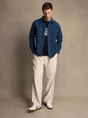 PS Paul Smith Blue Corduory Pocket Detail Shirt - Image 2 of 6