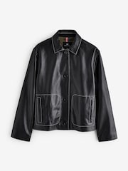 PS Paul Smith Leather Black Jacket - Image 7 of 7