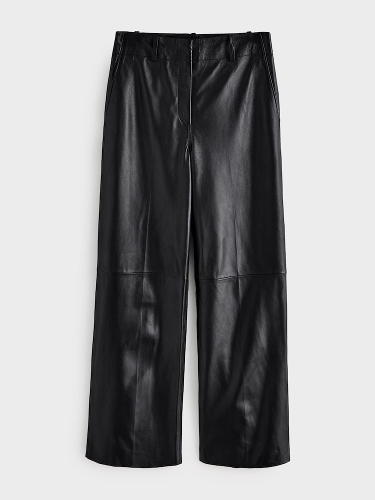 PS Paul Smith Leather Black Trousers - Image 1 of 1