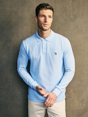 PS Paul Smith Zebra Logo Long Sleeve Polo Shirt - Image 1 of 9
