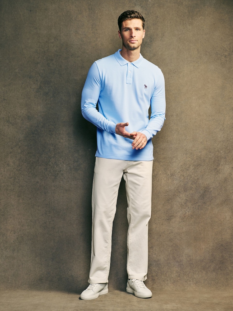 PS Paul Smith Zebra Logo Long Sleeve Polo Shirt - Image 2 of 9