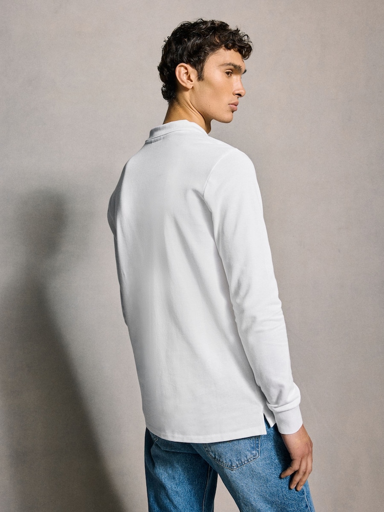 PS Paul Smith Zebra Logo Long Sleeve Polo Shirt - Image 2 of 5