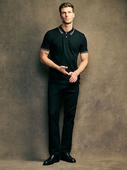 PS Paul Smith Zebra Print Logo Black Polo Shirt - Image 2 of 7