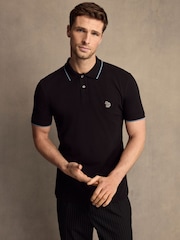 PS Paul Smith Zebra Logo Tipped Polo Shirt - Image 1 of 4
