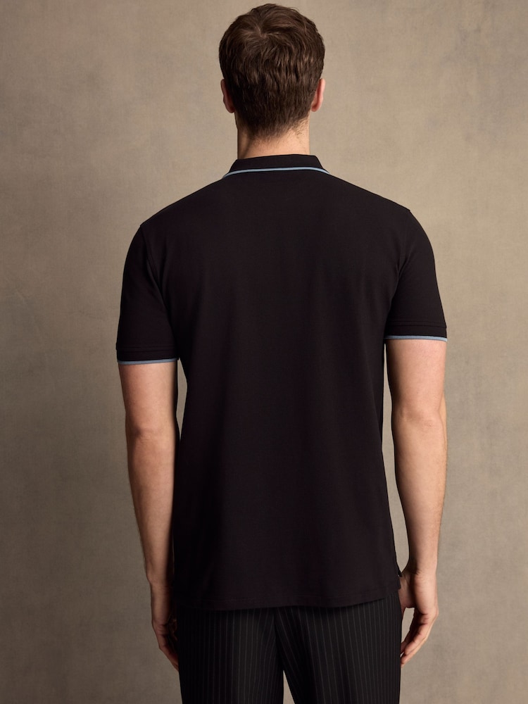 PS Paul Smith Zebra Logo Tipped Polo Shirt - Image 2 of 4
