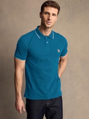 PS Paul Smith Zebra Logo Tipped Polo Shirt - Image 1 of 2