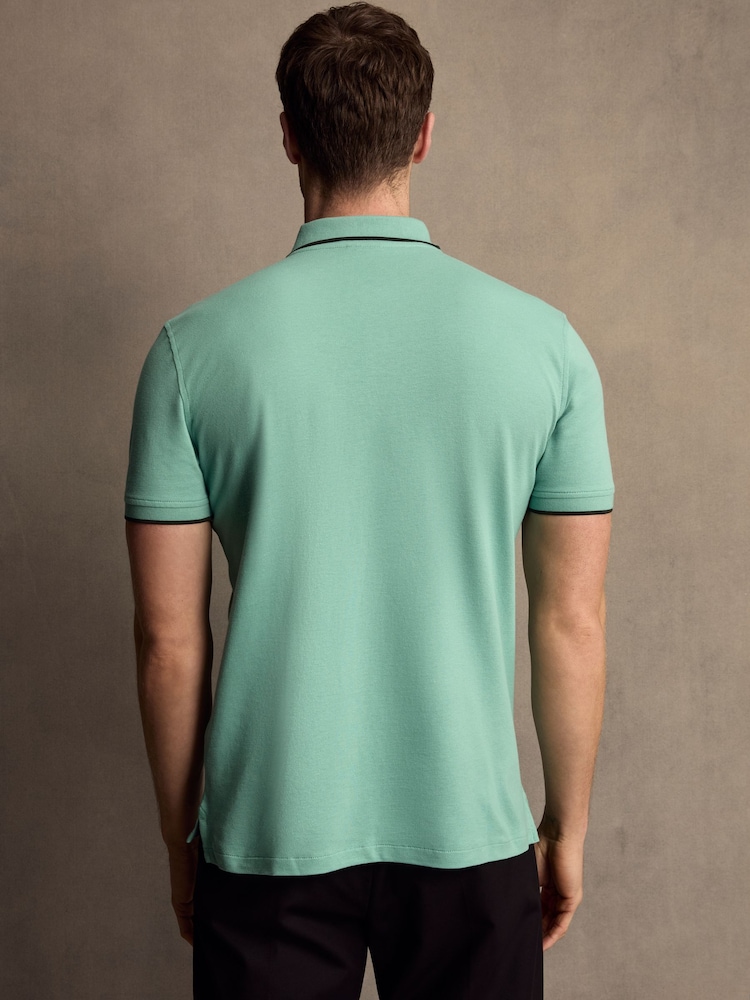 PS Paul Smith Zebra Logo Tipped Polo Shirt - Image 2 of 5
