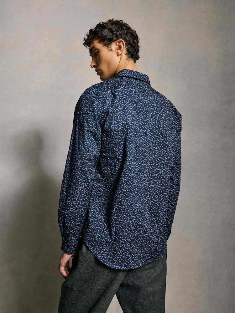 PS Paul Smith Blue Printed Design Shirt - Image 2 of 4
