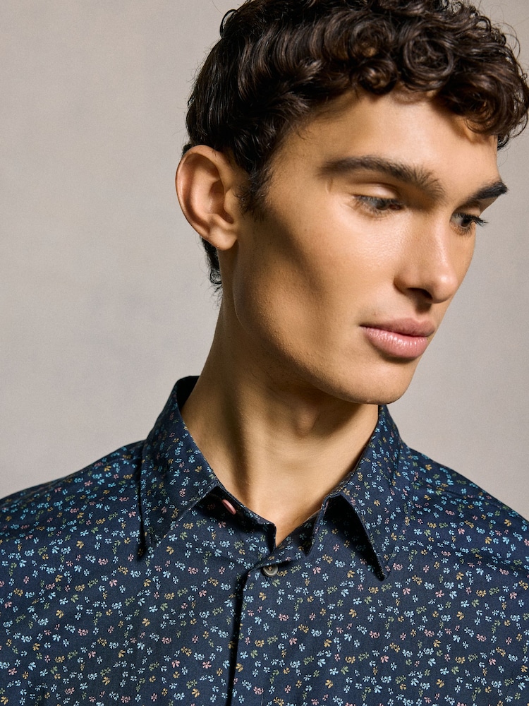 PS Paul Smith Blue Printed Design Shirt - Image 4 of 4