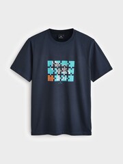 PS Paul Smith Navy Puzzle Graphic Print T-Shirt - Image 1 of 1