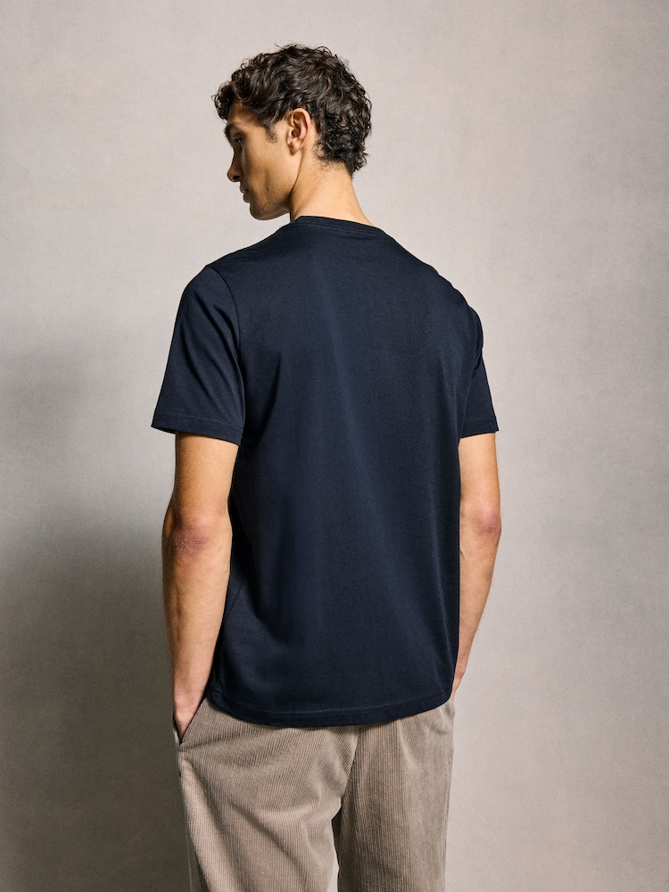 PS Paul Smith Navy Graphic Print T-Shirt - Image 2 of 7 PS Paul Smith Navy Graphic Print T-Shirt - Image 2 of 7