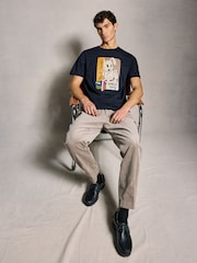 PS Paul Smith Navy Graphic Print T-Shirt - Image 4 of 7