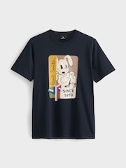 PS Paul Smith Navy Graphic Print T-Shirt - Image 7 of 7