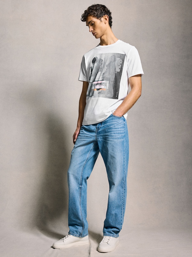 PS Paul Smith Graphic Print White T-Shirt - Image 2 of 5 PS Paul Smith Graphic Print White T-Shirt - Image 2 of 5